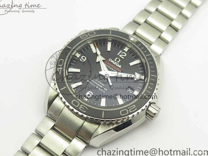 0321 Sleek Planet Ocean Professional Ceramic Bezel 42mm 1:1 MK Best Edition Silver Markers On SS Bracelet A 8085